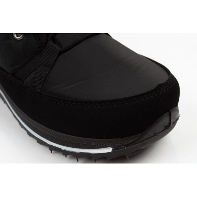 5. Progress Damen-Winterstiefel, schwarze gefütterte Schneestiefel mit Schaffellfutter