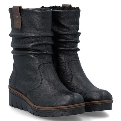 10. Schwarze, gefütterte Keilstiefeletten für Damen von Rieker (X9155-00)
