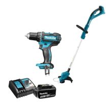 COMBOKIT MAKITA DLX2489 18V Set (Bohrschrauber DDF482; Trimmer DUR193; Akku BL1830B; Ladegerät DC18RC))