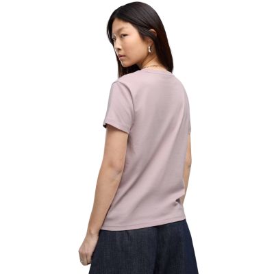 4. Puma Ess Standard Small Logo Tee Damen-T-Shirt, Altrosa, 695752, Größe 49