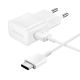 Samsung EP-TA200EWE USB-A 15W Wandladegerät mit EP-DR140AWE USB-A - USB-C Kabel (OOB Bulk - Ersatzverpackung) - weiß
