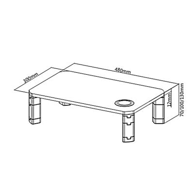 10. ERGOOFFICE Monitor-Tischständer mit Qi-Ladegerät ER-415