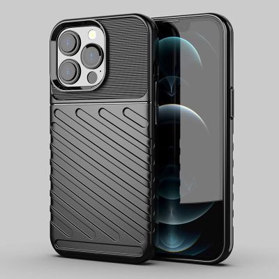 13. Thunder Case Flexibel Robuste Panzer Handyhülle TPU Schutzhülle für iPhone 13 Pro schwarz