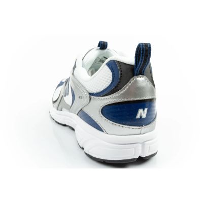 5. New Balance 408 Herren-Sportschuhe, Sneaker, modisch und bequem, weiß/silber