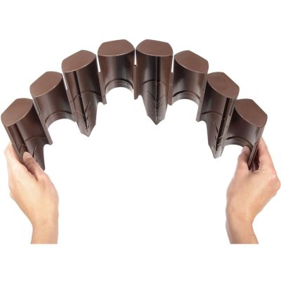 7. Garten-Palisaden-Rasenkanten 250 cm IPBO Braun