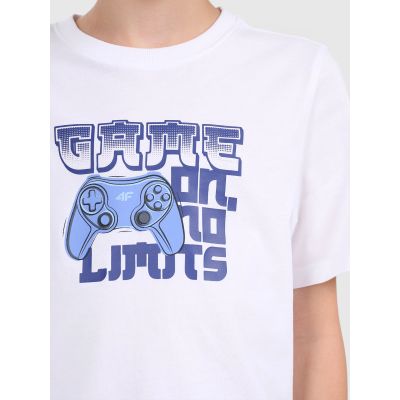 3. Bedrucktes Jungen-T-Shirt 4F 4FJWAW26TTSHM3517-10S