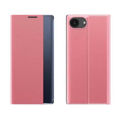 Neue Schutzhülle mit Klappe und Ständer für iPhone 16e / 17e – pink