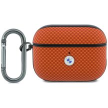 BMW Logo-Hülle aus strukturiertem Kevlar-Metall für AirPods Pro 3 – Orange