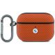 BMW Logo-Hülle aus strukturiertem Kevlar-Metall für AirPods Pro 3 – Orange