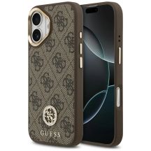 Guess 4G Strass Logo MagSafe Hülle für iPhone 17 - braun