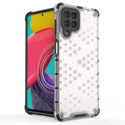 12. Gepanzerte Wabenhülle mit Gelrahmen für Samsung Galaxy M53 5G schwarz