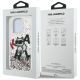 8. Karl Lagerfeld Liquid Glitter Choupette Logo Hülle für iPhone 16 Pro Max – Transparent