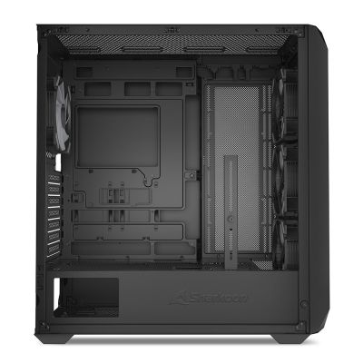 5. Sharkoon AK3 RGB Computergehäuse, schwarzes gehärtetes Glas