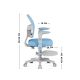 3. Junior 5.0 blauer Drehstuhl