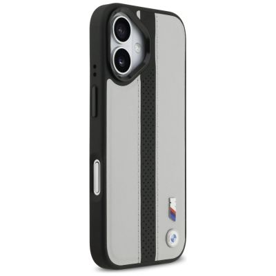 4. BMW M Perforated Stripe Logo MagSafe Case für iPhone 17 – Grau