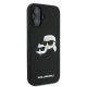 4. Karl Lagerfeld Silikonhülle mit Nabble-Kopf-Print und MagSafe-Design für iPhone 16 – Schwarz