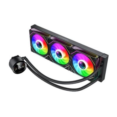 9. GameMax ICEBURG 360 DIGITAL BK Computer-Kühlsystem Prozessor All-in-One Flüssigkeitskühler 12 cm Schwarz 1 Stück.