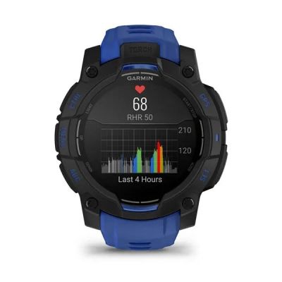 6. GARMIN Instinct 3 AMOLED 45mm Schwarz/Blitzblau Smartwatch