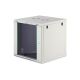 Digitus DYNAmic 19" 12U 600x600 Wand-Netzwerkschrank, Glastür, grau, ungeteilt, montiert, 60 kg
