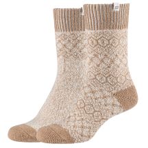 Skechers 2PPK Wm Casual Cozy Jacquard Socken SK41047-1202 Beige 35-38