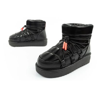 17. D.Franklin Damen Schneestiefel Winter Modische Isolierte Stiefeletten Schwarz