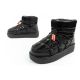 17. D.Franklin Damen Schneestiefel Winter Modische Isolierte Stiefeletten Schwarz