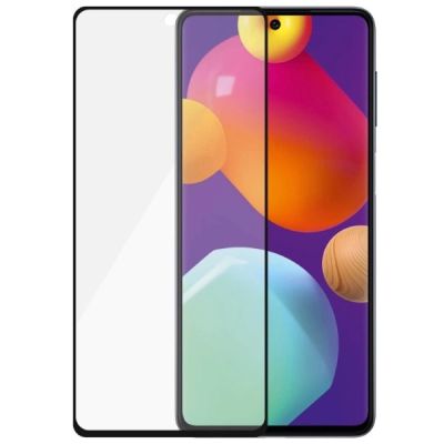 4. PanzerGlass E2E Regular gehärtetes Glas für Samsung Galaxy M53 – mit schwarzem Rahmen