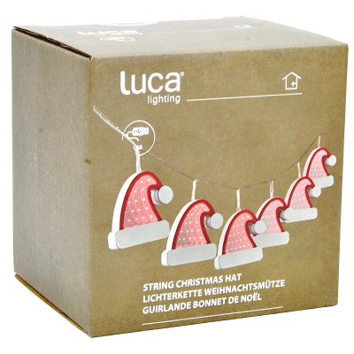 6. Lampen, Kabel, Girlande, LED, Weihnachtsmannmützen, USB