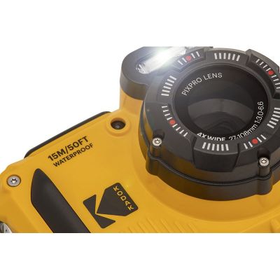 6. Kodak Pixpro WPZ2 Digitalkamera, wasserdicht bis 15m, stoßfest, gelb