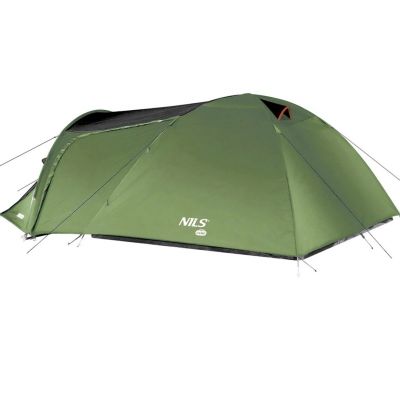 2. NILS CAMP Trekker III NC6312 Campingzelt für 3 Personen, grün