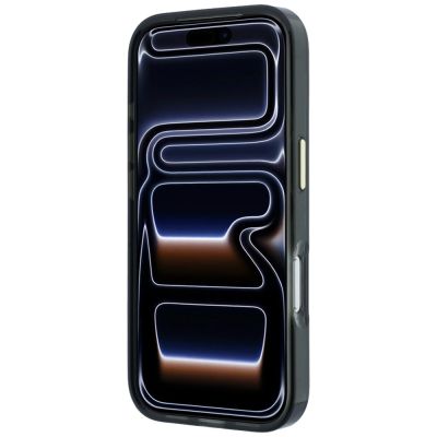 5. Guess IML Glitter Blossom Roses MagSafe Hülle für iPhone 18 Pro Max / 17 Pro Max – schwarz