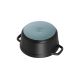 6. Runder gusseiserner Topf Staub – Schwarz, 2,2 l
