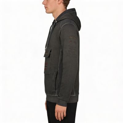 8. Geographical Norway Gymclass EO Tiedye Badge Sweatshirt M WU8270H-GNO-BLACK