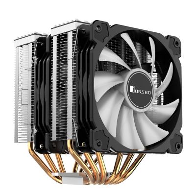 Jonsbo CR-2000GT CPU-Kühler mit Radiator und 12 cm Lüfter, schwarz, 1 Stück.