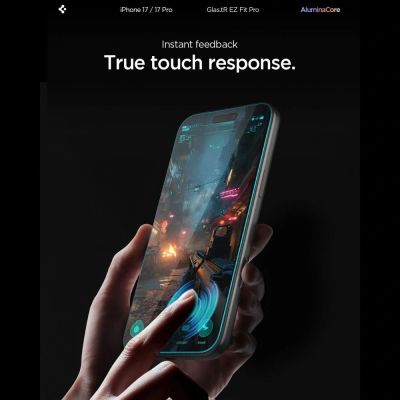 10. Spigen Glas.TR EZ Fit Pro Panzerglas für iPhone 16 Pro / 17 / 17 Pro – Transparent