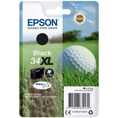 Epson Golfball Einzelpackung Schwarz 34XL DURABrite Ultra Tinte