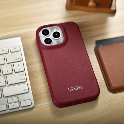 25. iCarer CE Premium Leather Folio Case iPhone 14 Pro Magnetic Flip Leather Folio Case MagSafe Red (WMI14220714-RD)