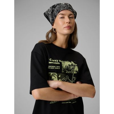 4. Locker geschnittenes Damen-T-Shirt mit Aufdruck 4F 4FRSS26TTSHF3705-20S