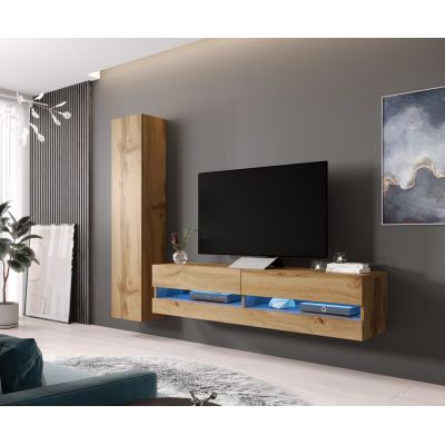 4. VIGO Vitrine „180“ 180/40/30 Eiche Wotan