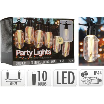 Gartenparty-Lichterkette mit 10 LEDs von Edison