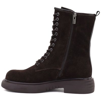 7. Damen-Ankle-Boots aus Leder, Wildleder, Schokoladenbraun, Big Star UU274612