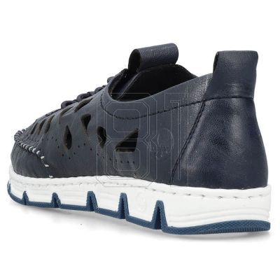 45. Rieker W RKR652 marineblaue durchbrochene Lederschuhe