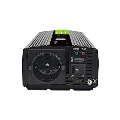 16. Green Cell LCD-Wechselrichter 12V/230V 500W/1000W Reiner Sinus INVGC12P500LCD