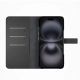 6. Puro Wallet Abnehmbare MagSafe 2in1 Öko-Lederhülle mit Klappe und Geldbörse für iPhone 16 – Schwarz