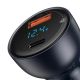 4. Baseus Auto-Ladegerät USB / USB Typ C 65 W 5 A SCP Quick Charge 4.0+ Power Delivery 3.0 LCD Bildschirm grau (CCKX-C0G)