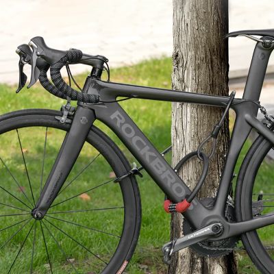 5. Rockbros RKS570-RD Fahrradschloss – Stahlseil, Code
