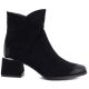 2. Schwarze Wildleder-Ankle-Boots mit hohem Absatz für Damen, Potocki SZ12875