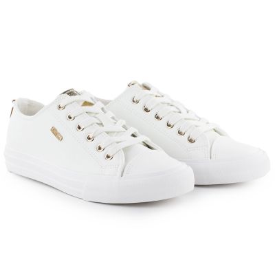 3. Damen-Sneaker, niedrig geschnitten, Kunstleder, weiß, Big Star RR274748