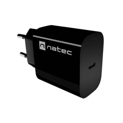 7. NATEC RIBERA 1X USB-C 20W SCHWARZES WANDLADEGERÄT