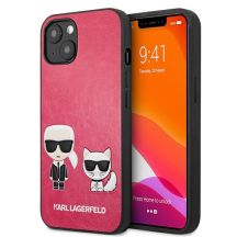 Karl Lagerfeld Ikonik Karl&Choupette iPhone 13 Mini-Hülle – Fuchsie